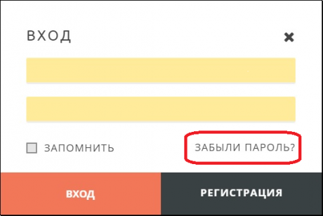 Забыли пароль?